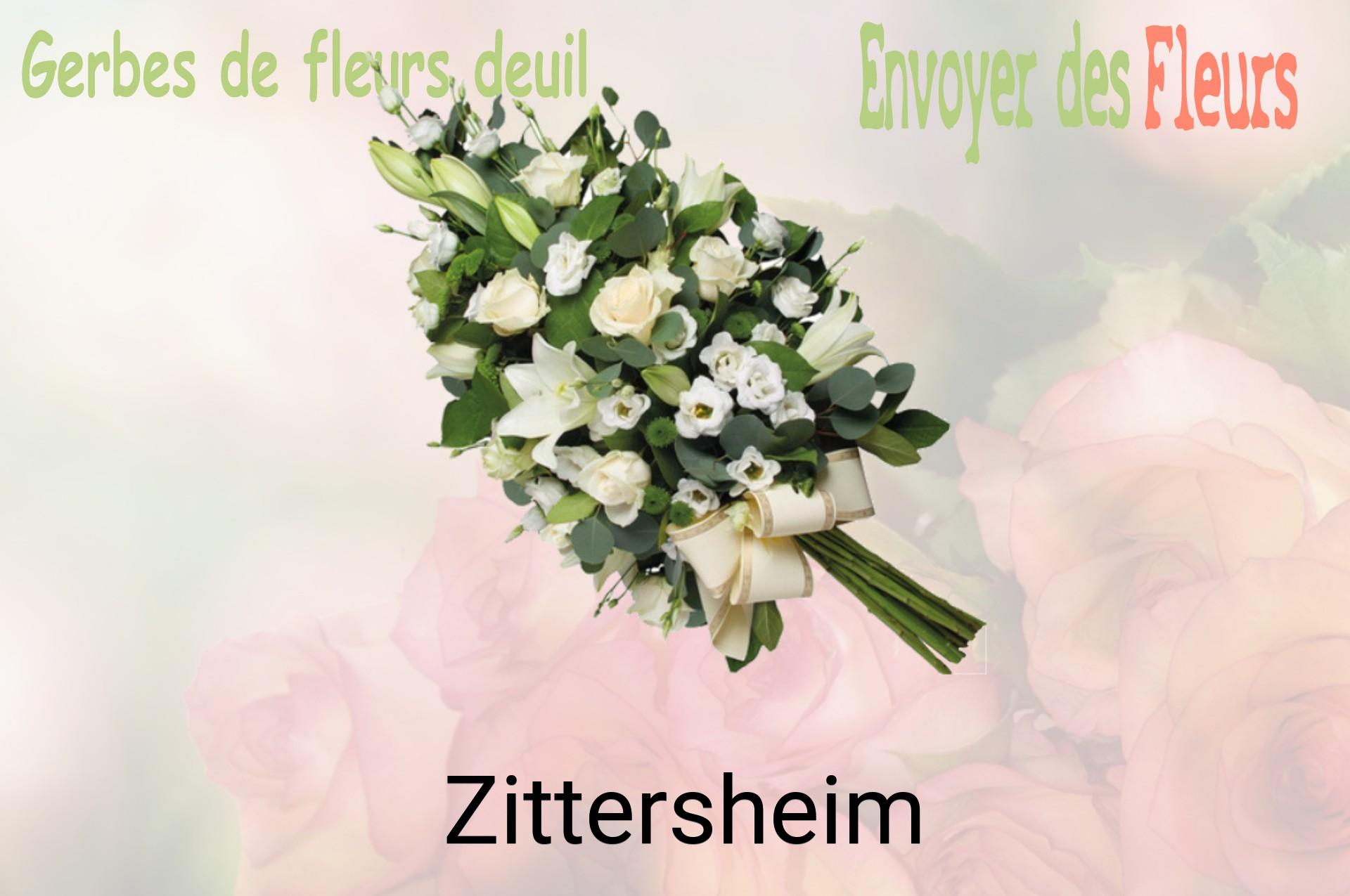 Gerbe de fleurs de deuil livrée à Zittersheim